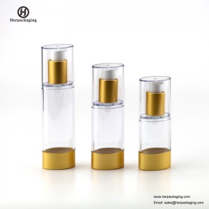 HXL4110 Üres akril légtelen krém és Lotion Bottle kozmetikai csomagolású bőrápoló tartály